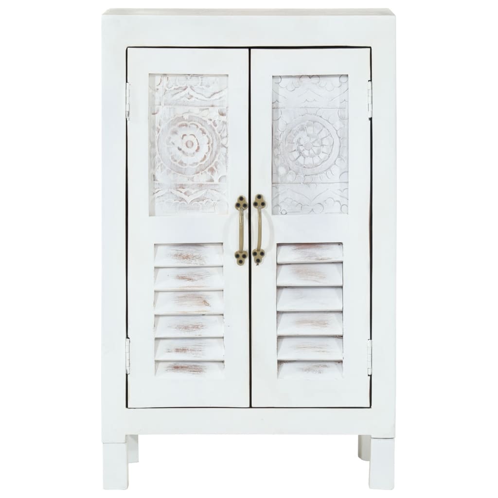 Sideboard Weiß 55x30x90 cm Massivholz Akazie